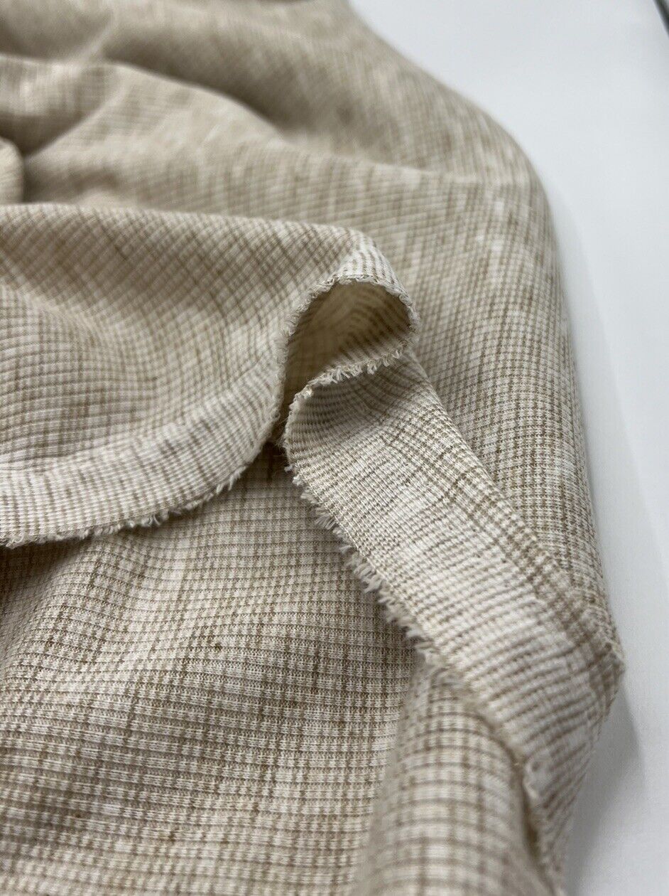 Oatmeal Fine Rib Stretch Fabric