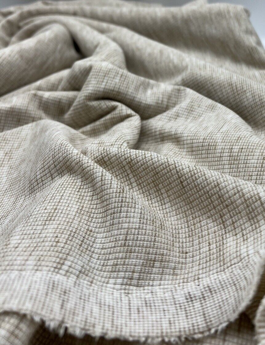 Oatmeal Fine Rib Stretch Fabric
