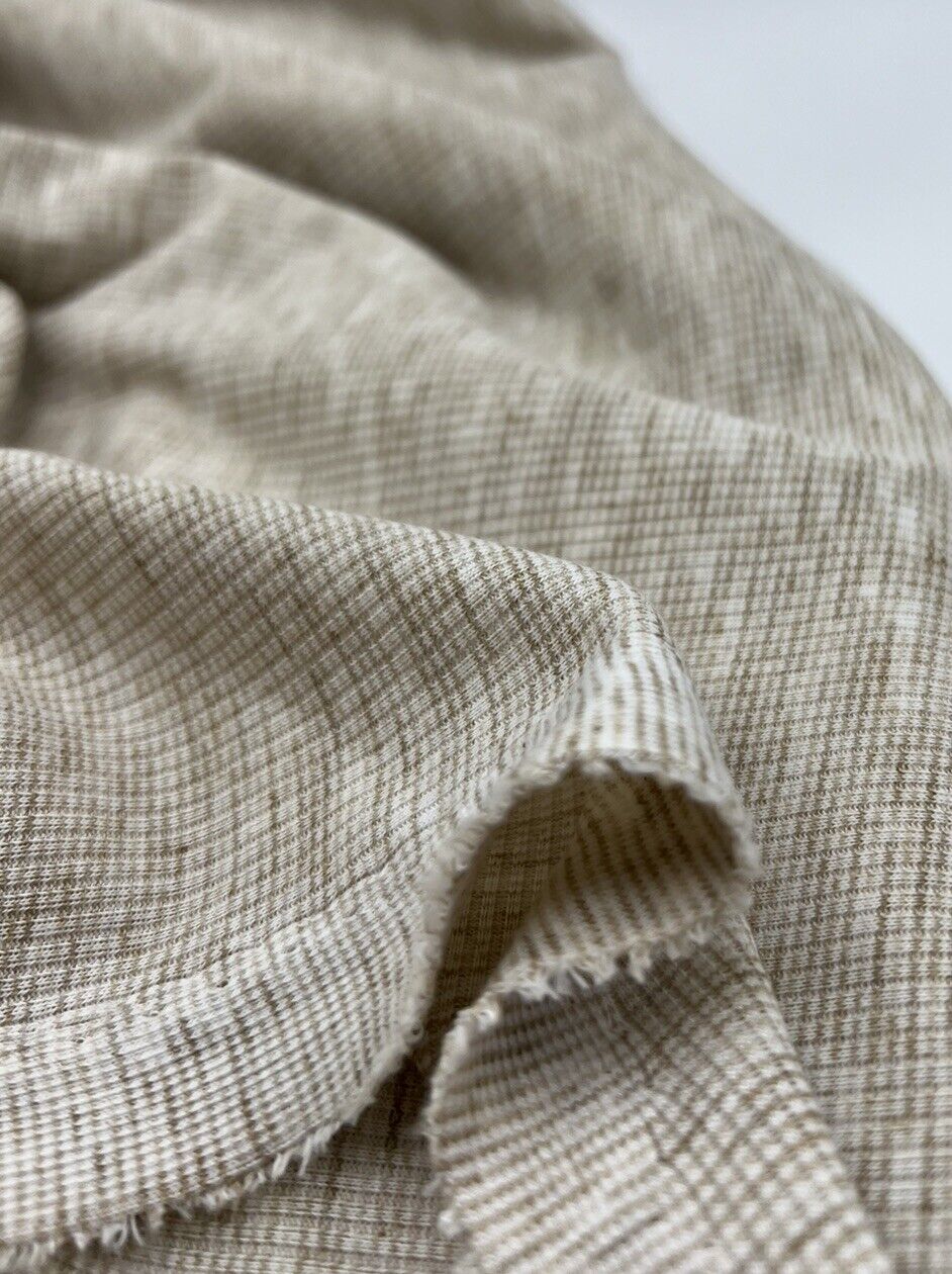 Oatmeal Fine Rib Stretch Fabric