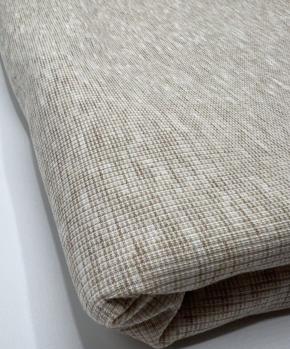 Oatmeal Fine Rib Stretch Fabric