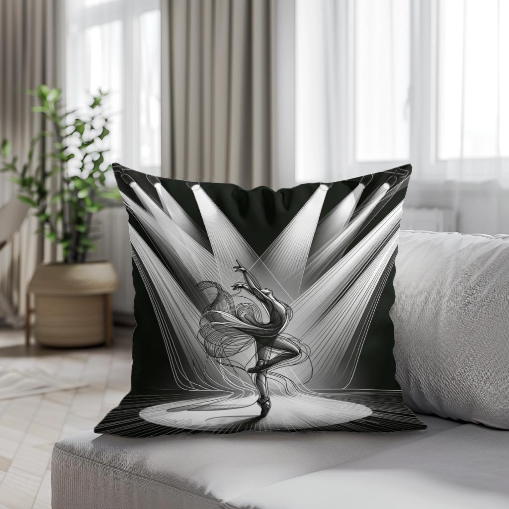Dance of Shadows Cotton Cushion