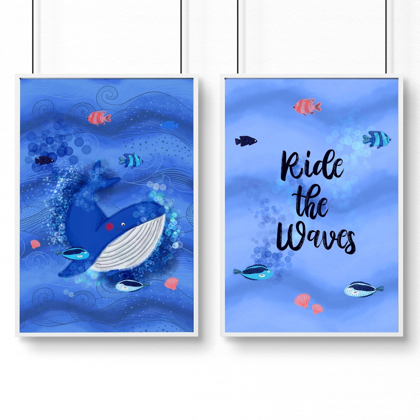 Ocean artwork | set of 2 wall art  for Nursery
