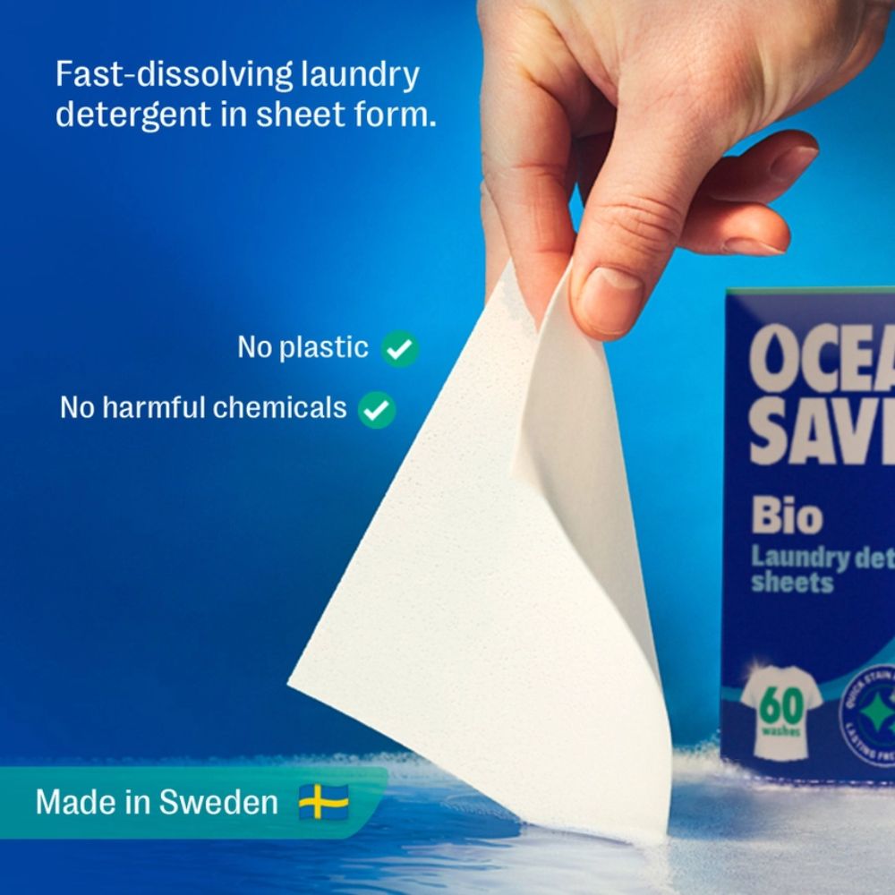 OceanSaver Laundry Sheets | Bio & Non-Bio | 60 Washes