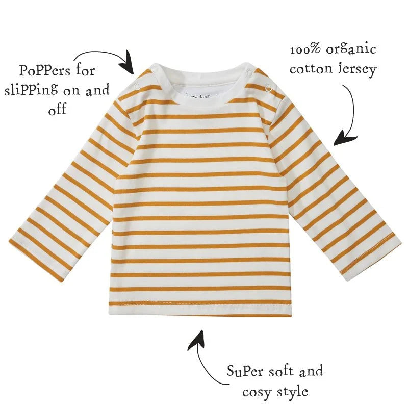 Ochre Breton Stripe Top