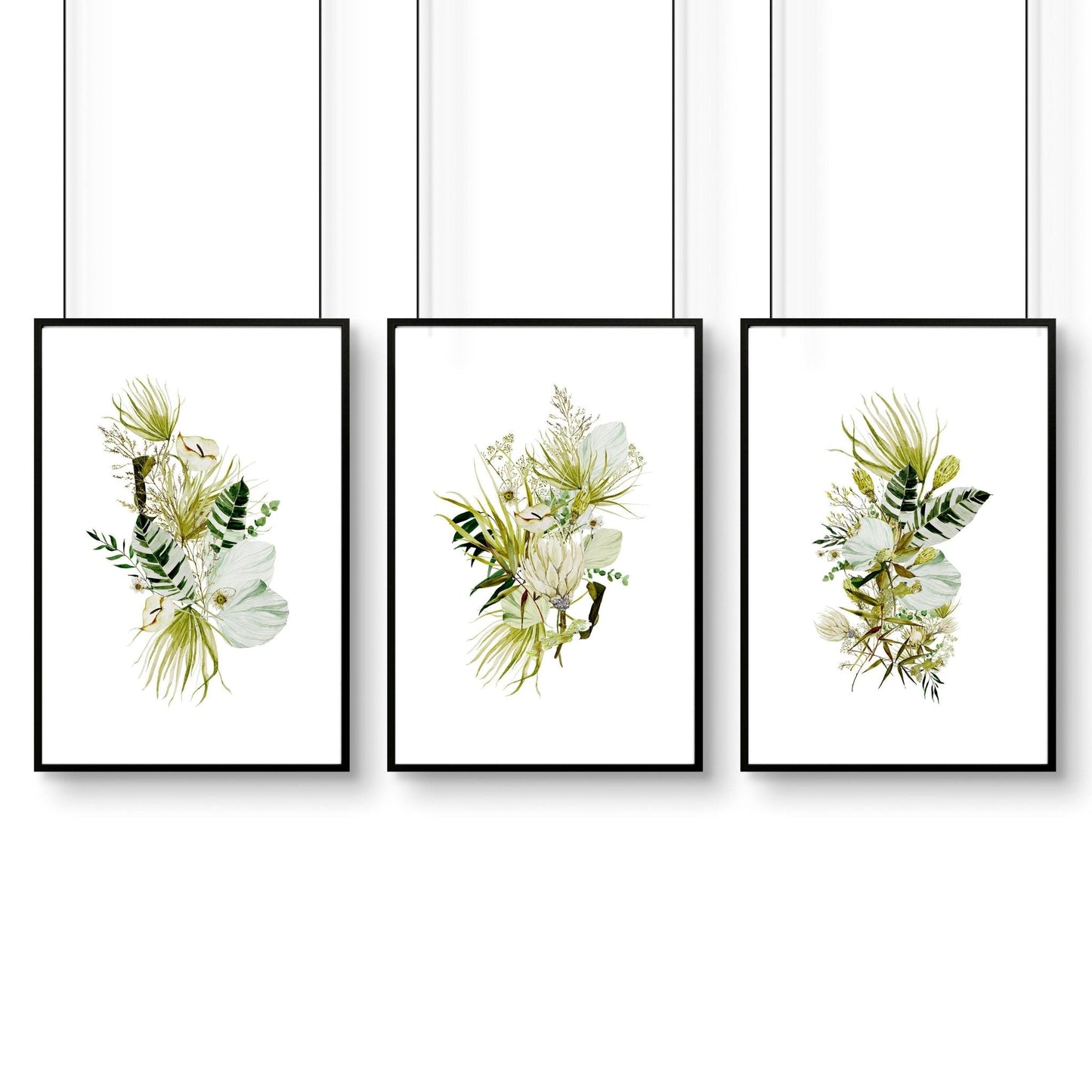 Office desk decor ideas | set of 3 wall art prints