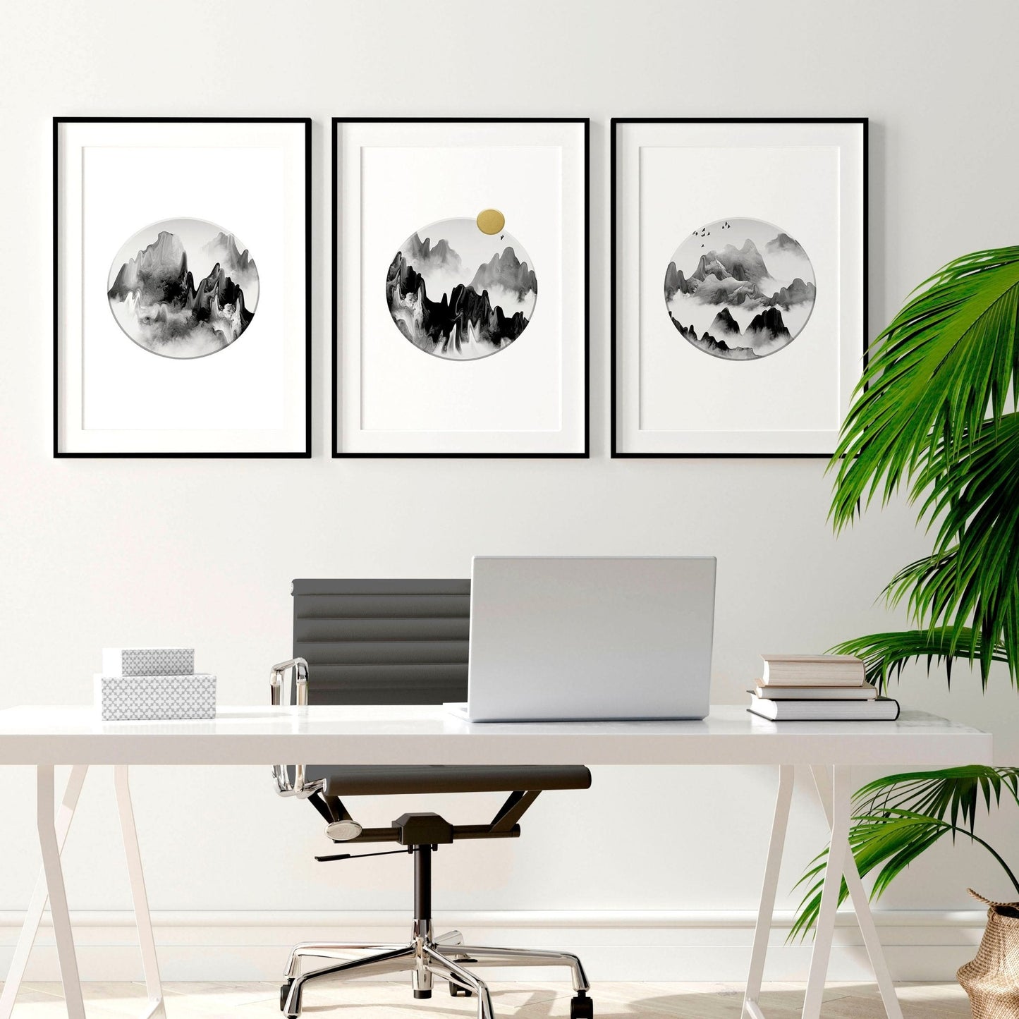 Office desk decor | set of 3 wall art prints
