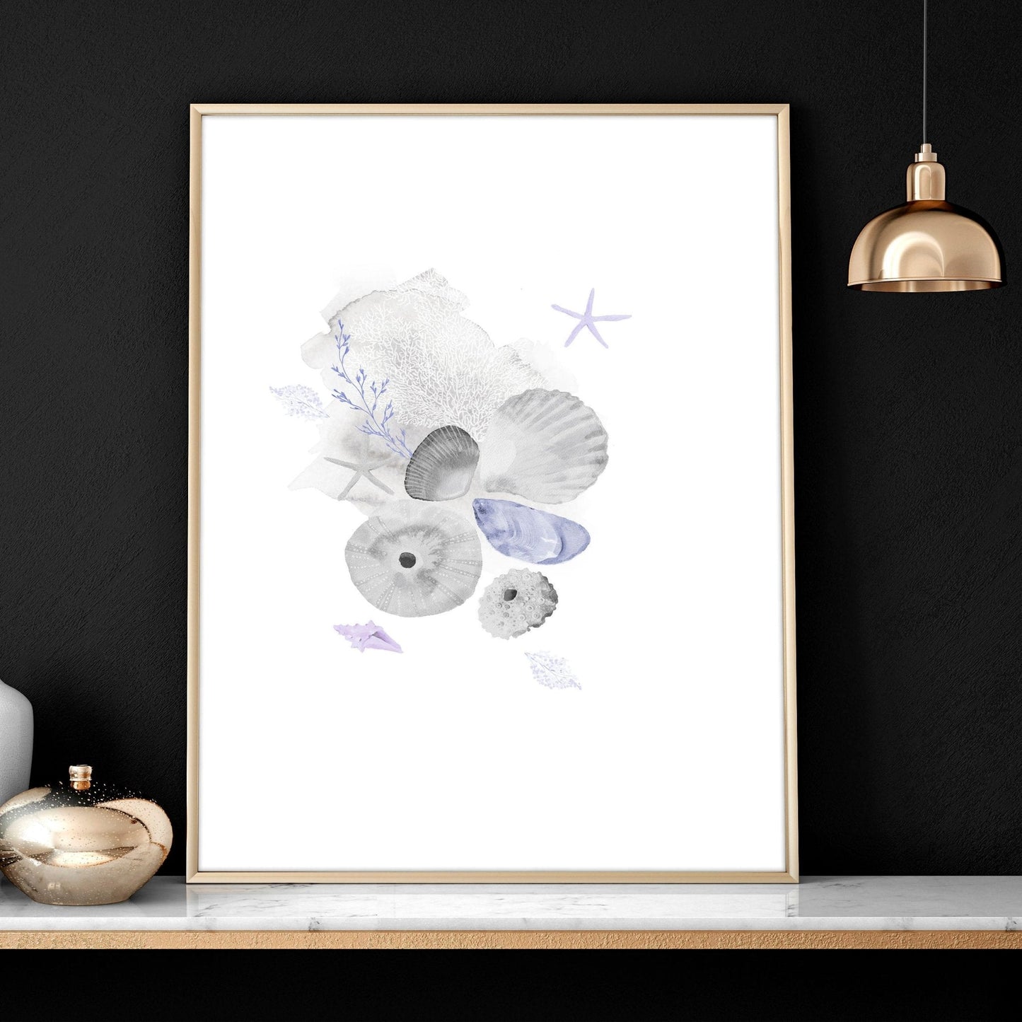 Office wall decor | set of 3 Modern Coastal wall art prints