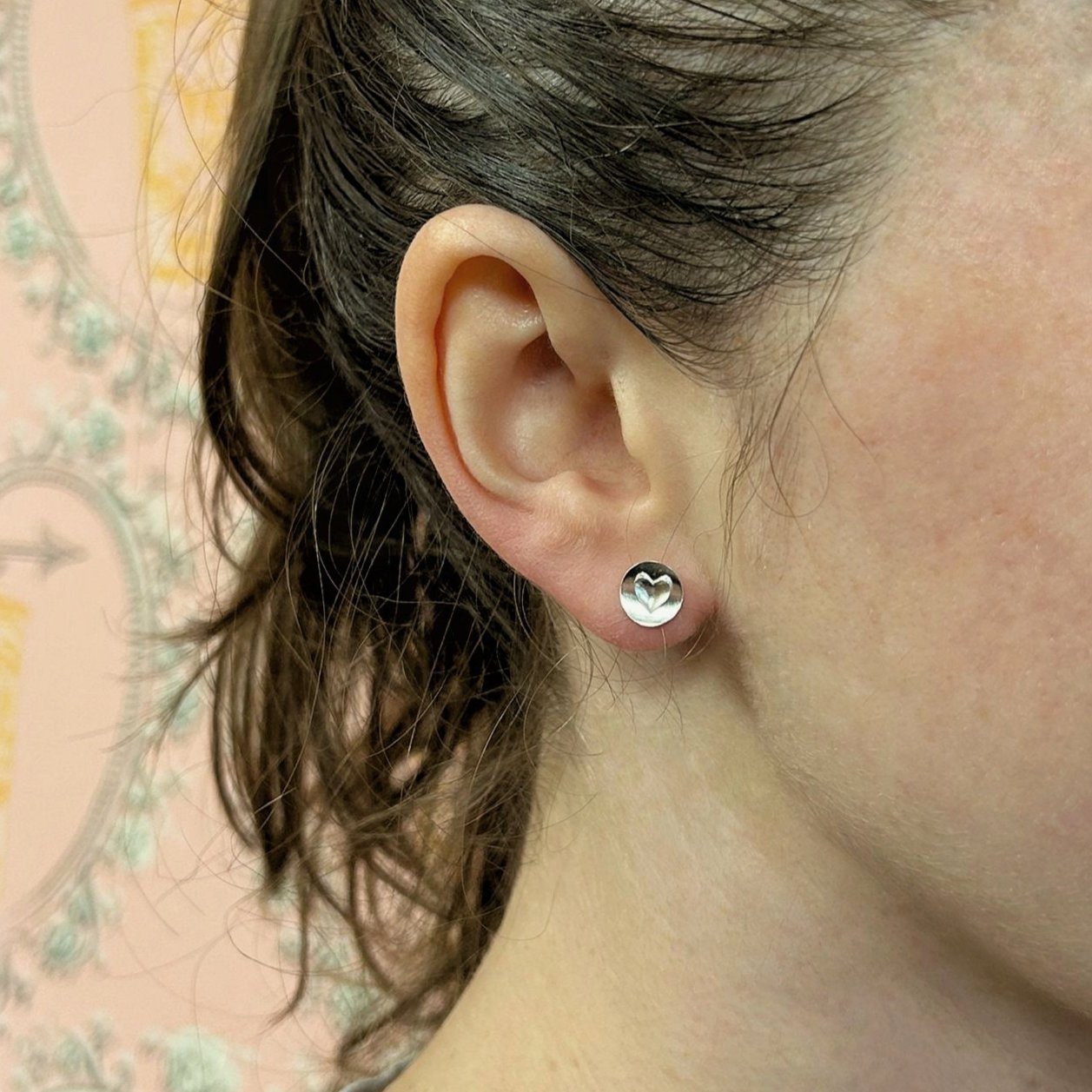 Official Yeo Valley Silver Heart Earrings