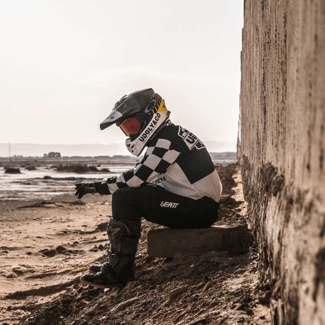 Chequered Vintage Motocross Jersey