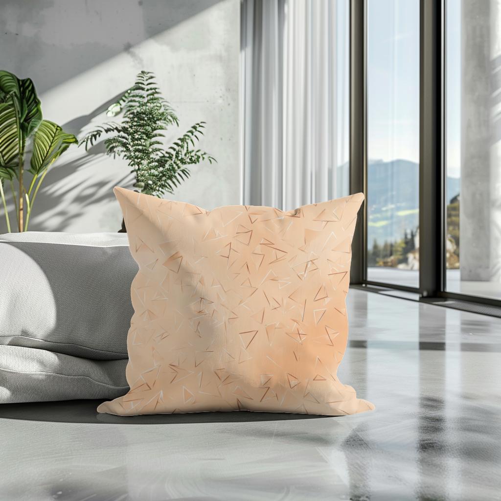 Geometric Gold Delight Cotton Cushion