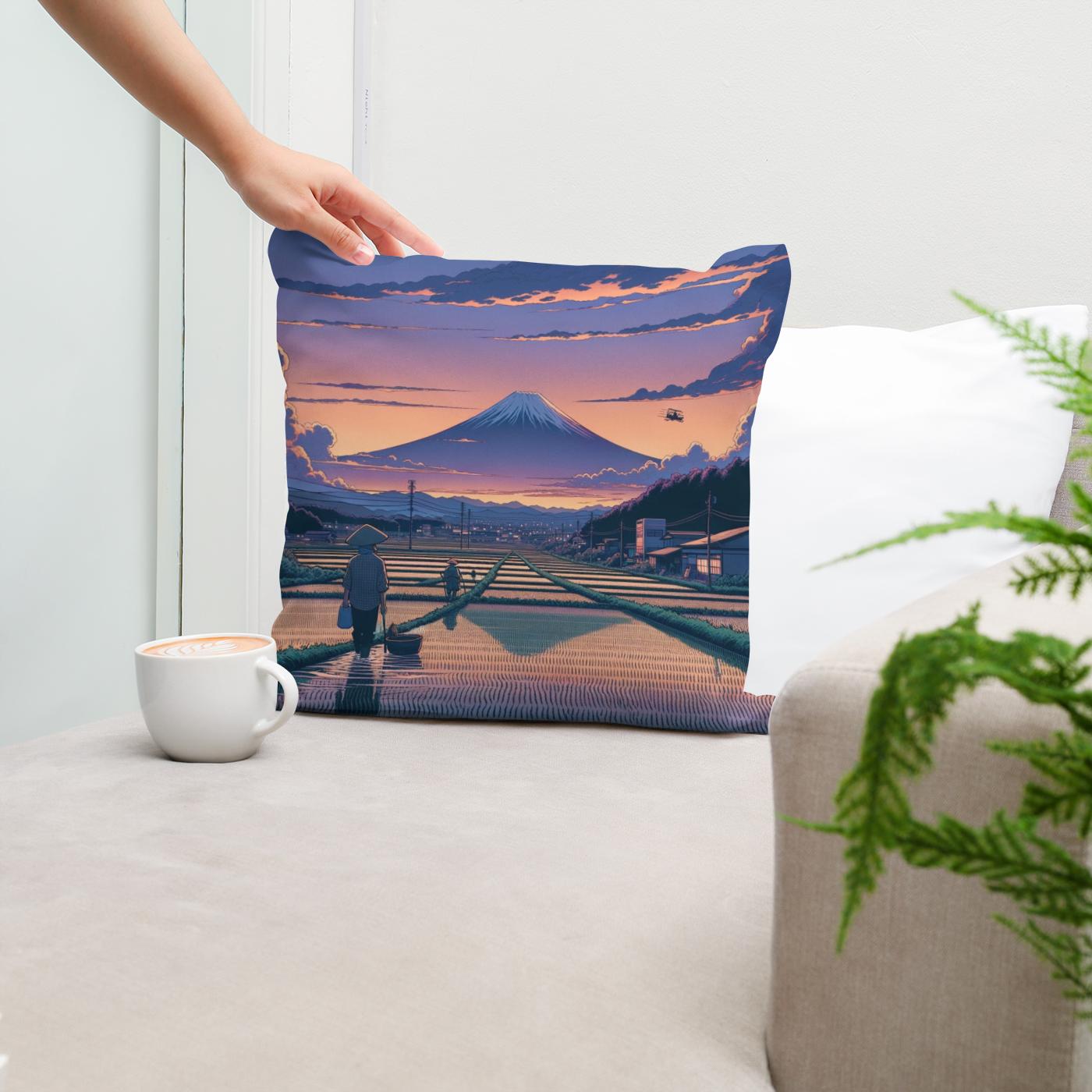 Twilight Harvest Cotton Cushion