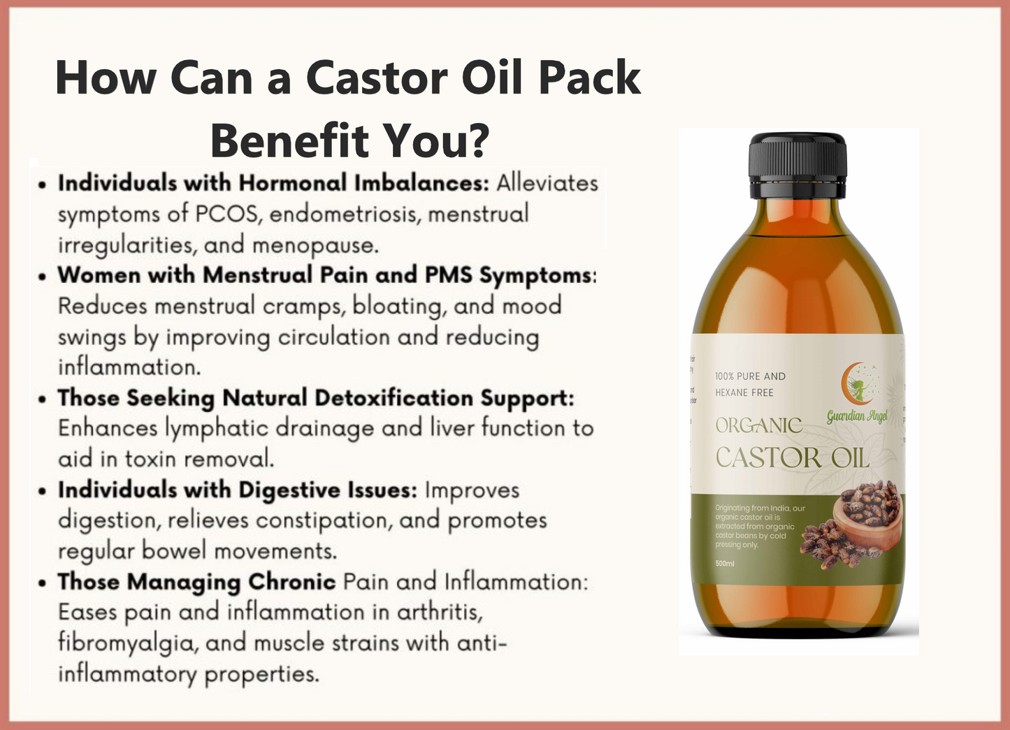 Organic Castor Oil 2 Piece Pack with a Premium Butterfly Body Wrap (Up to 45" Waist)