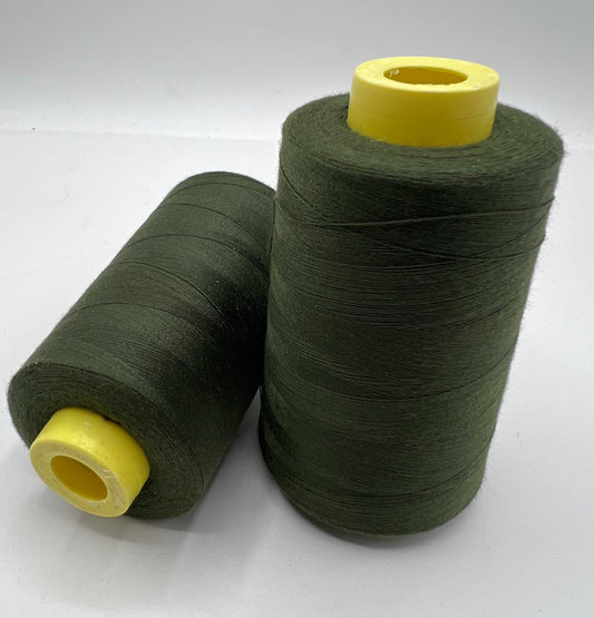 Olive Green Sewing Thread Spun Polyester 120's Overlocking 5000 Yards