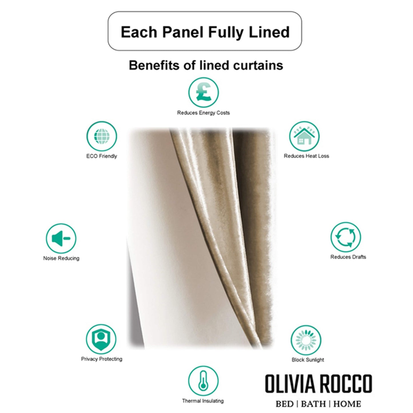 Paris Eyelet Jacquard Curtains Natural Geometric Pattern Thermal Insulated Light Blocking for Bedroom Lounge by OLIVIA ROCCO