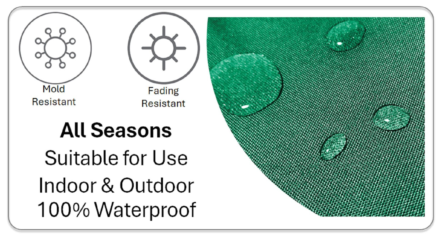 OLIVIA ROCCO Emerald Bees Waterproof Cushion Covers 43 x 43 cm Reversible Breathable Indoor Outdoor Decor For Patio Garden Sofa Bed Chair