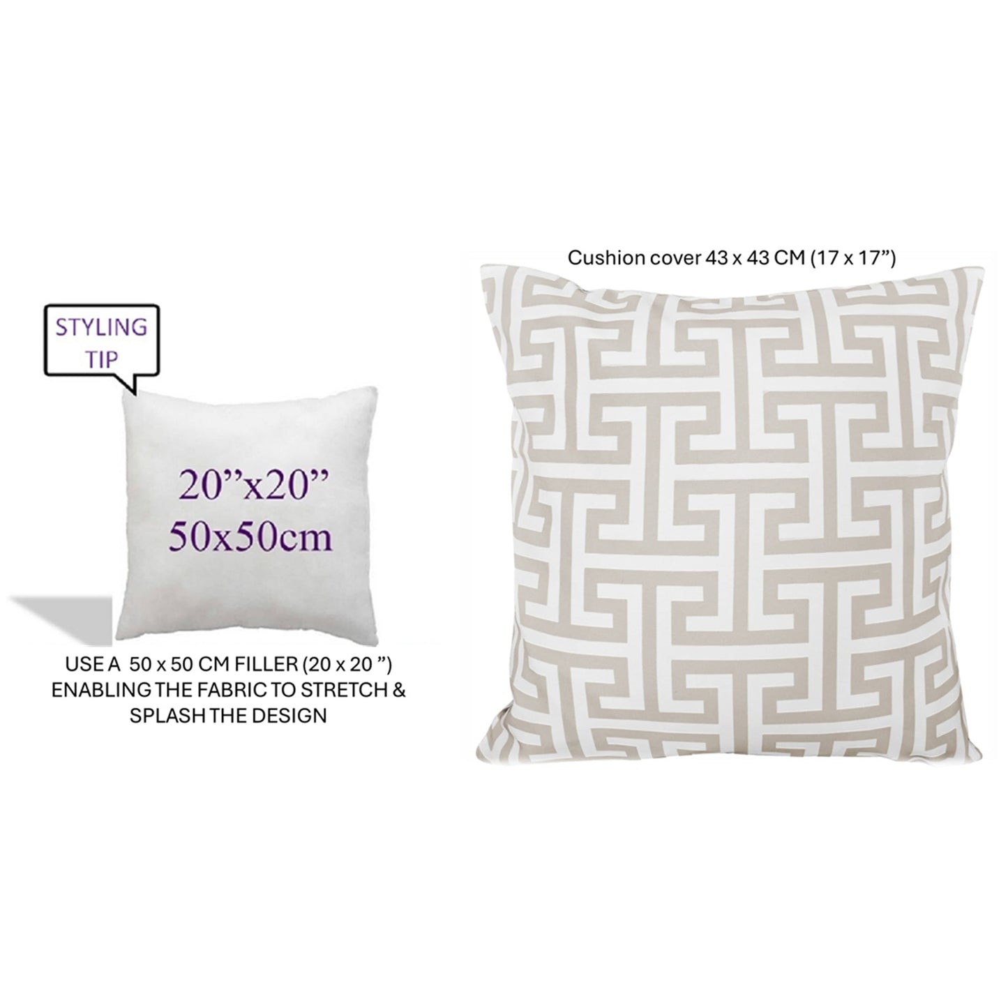 OLIVIA ROCCO Cushion Covers 43x43 cm Waterproof Breathable Outdoor Indoor Use Milano