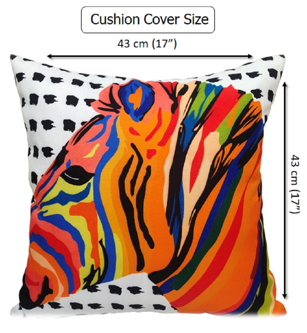 OLIVIA ROCCO Kampala Orange Waterproof Cushion Covers 43 x 43 cm Reversible Breathable Decorative For Indoor Outdoor Patio Garden Sofa Bed Chair