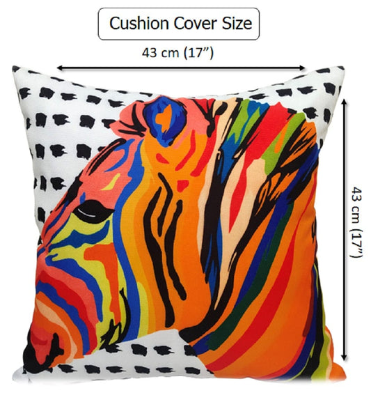 OLIVIA ROCCO Kampala Orange Waterproof Cushion Covers 43 x 43 cm Reversible Breathable Decorative For Indoor Outdoor Patio Garden Sofa Bed Chair