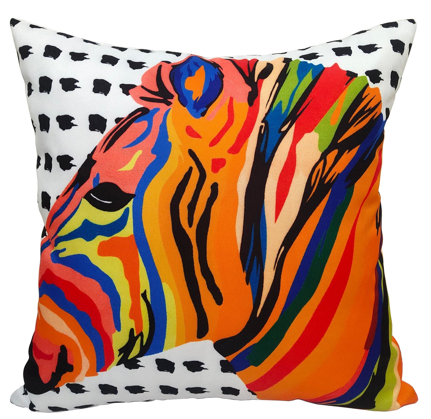 OLIVIA ROCCO Kampala Orange Waterproof Cushion Covers 43 x 43 cm Reversible Breathable Decorative For Indoor Outdoor Patio Garden Sofa Bed Chair