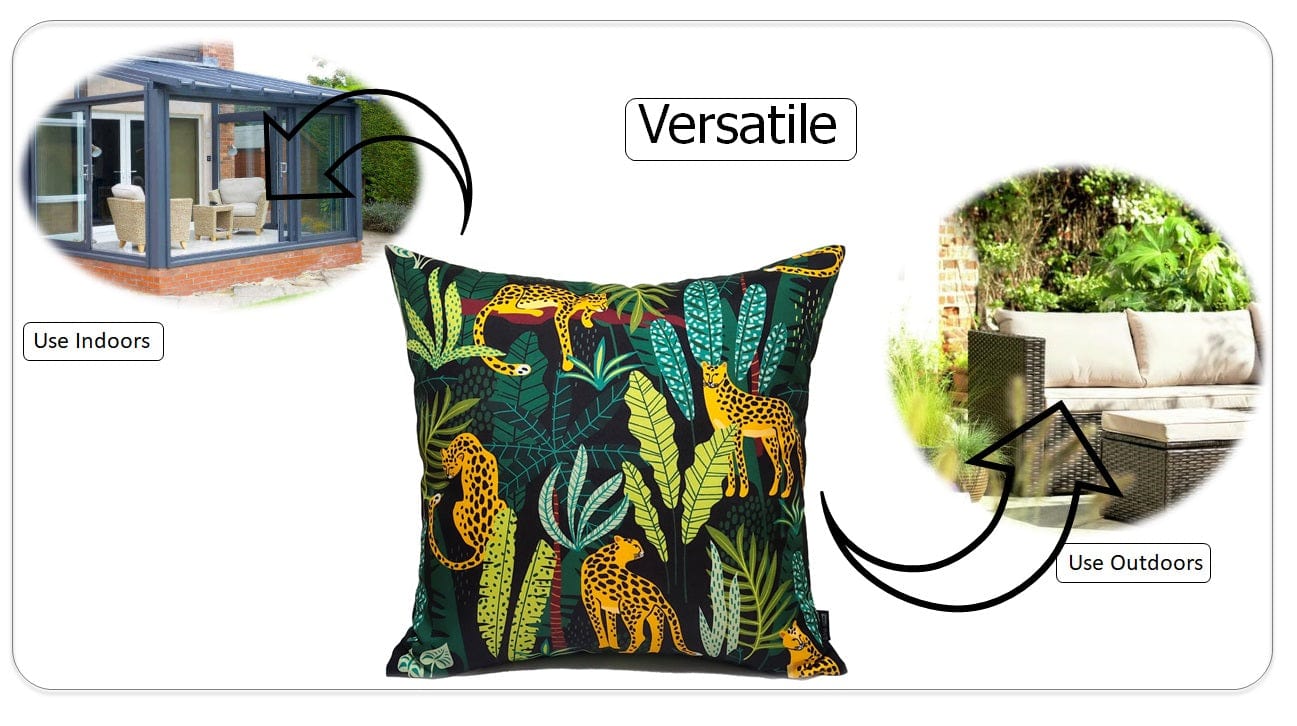 OLIVIA ROCCO Outdoor Cushion Covers 43x43 cm Waterproof And Weather Resistant For Patio Garden Travel Premium Outdoor Decor