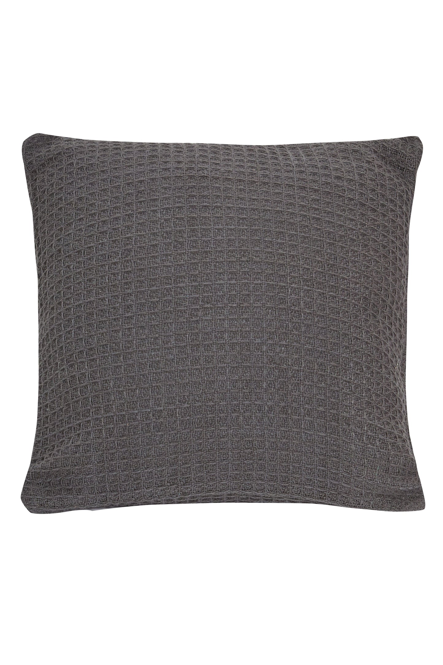 Lisbon Pure Indian Cotton Handwoven Honeycomb Vibrant Cushion Covers for Indoor Outdoor Use in Grey Ochre Navy Teal Silver Pink 17x17 and 24x24 Inches by OLIVIA ROCCO