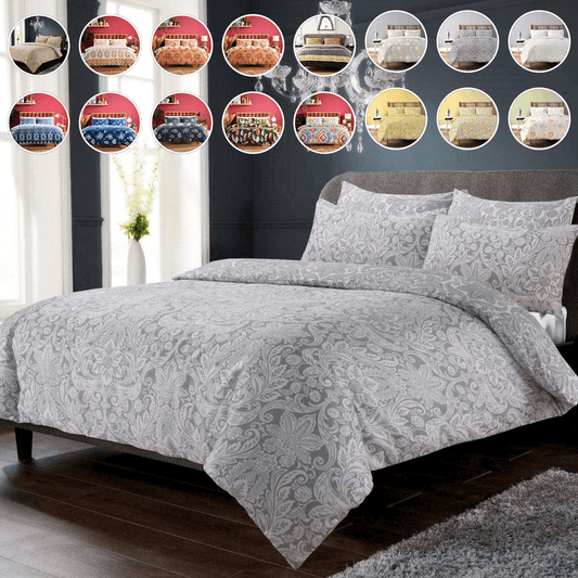 OLIVIA ROCCO Luxury Super Soft Cotton Rich Duvet Sets Easycare Comfortable Bedding Includes Duvet Cover & Pillowcases in Single Double King Size