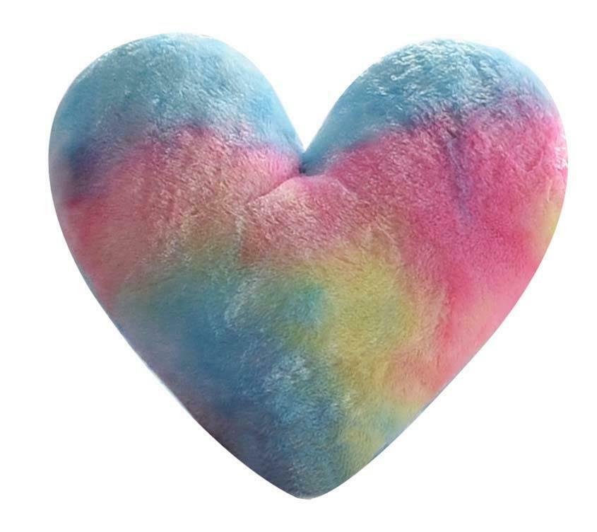 Tie Dye Rainbow Ultra-Soft Teddy Fleece Duvet Set for Kids Reversible Bedding with Cushion and Throw Single and Double Beds by OLIVIA ROCCO