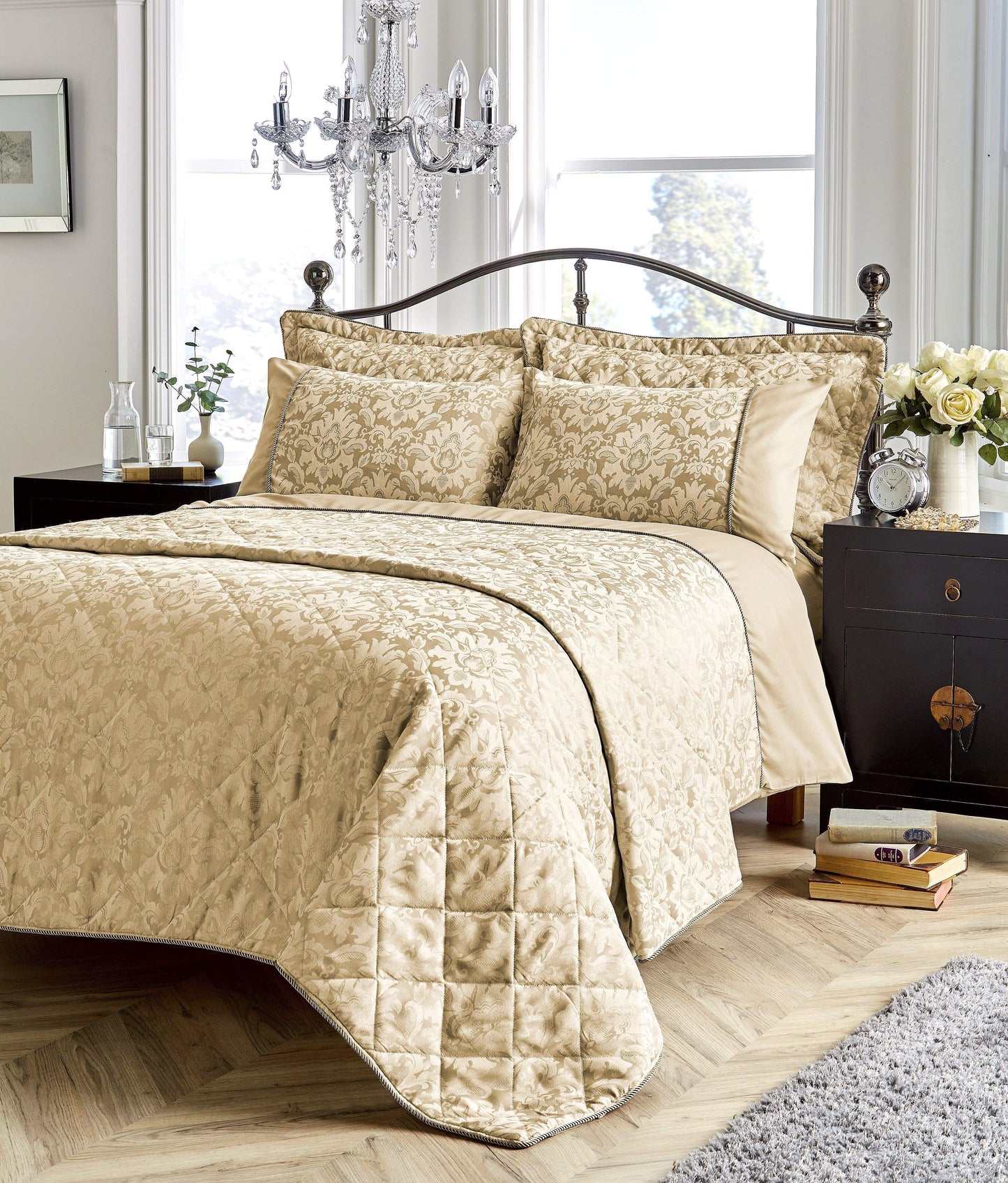 Savoy Luxurious Hand Woven Jacquard Cotton Quilt Cover Duvet Sets OEKO-TEX Certified High-Quality Bedding Multiple Sizes and Colours by OLIVIA ROCCO