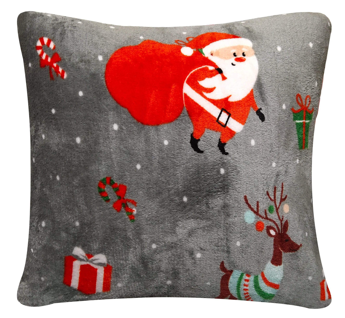 Santa Christmas Presents Reversible Teddy Fleece Duvet Cover Set Luxurious Faux Fur Bedding, Warm and Cozy Holiday Comfort OEKO-TEX Certified by OLIVIA ROCCO