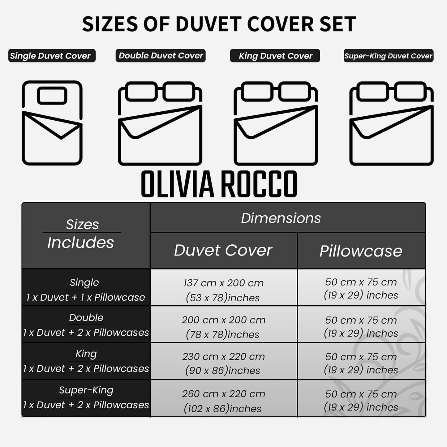 Soho Grey Microfibre Duvet Cover Set with Pillowcases Quilted Super Soft Easy Care Bedding Bed Linen Set by OLIVIA ROCCO