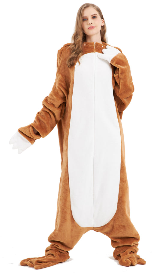 Oversized Sloth Animal Wearable Blanket Hoodie Soft Fleece Hooded Blanket with Sleeves Warm Winter Loungewear by OLIVIA ROCCO