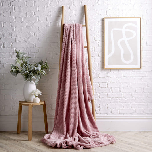 Oversized Chunky Soft Fleece Blanket Cloud Throw Faux Fur Polyester Blend Warm Stylish Home Decor Double King Beds Sofas by OLIVIA ROCCO