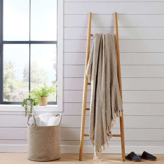Cotton Throw Eco-Friendly Super Soft Cotton Throws Lightweight Sustainable Recycled Cotton for Sofa Bed Chair Calming Colours By OLIVIA ROCCO