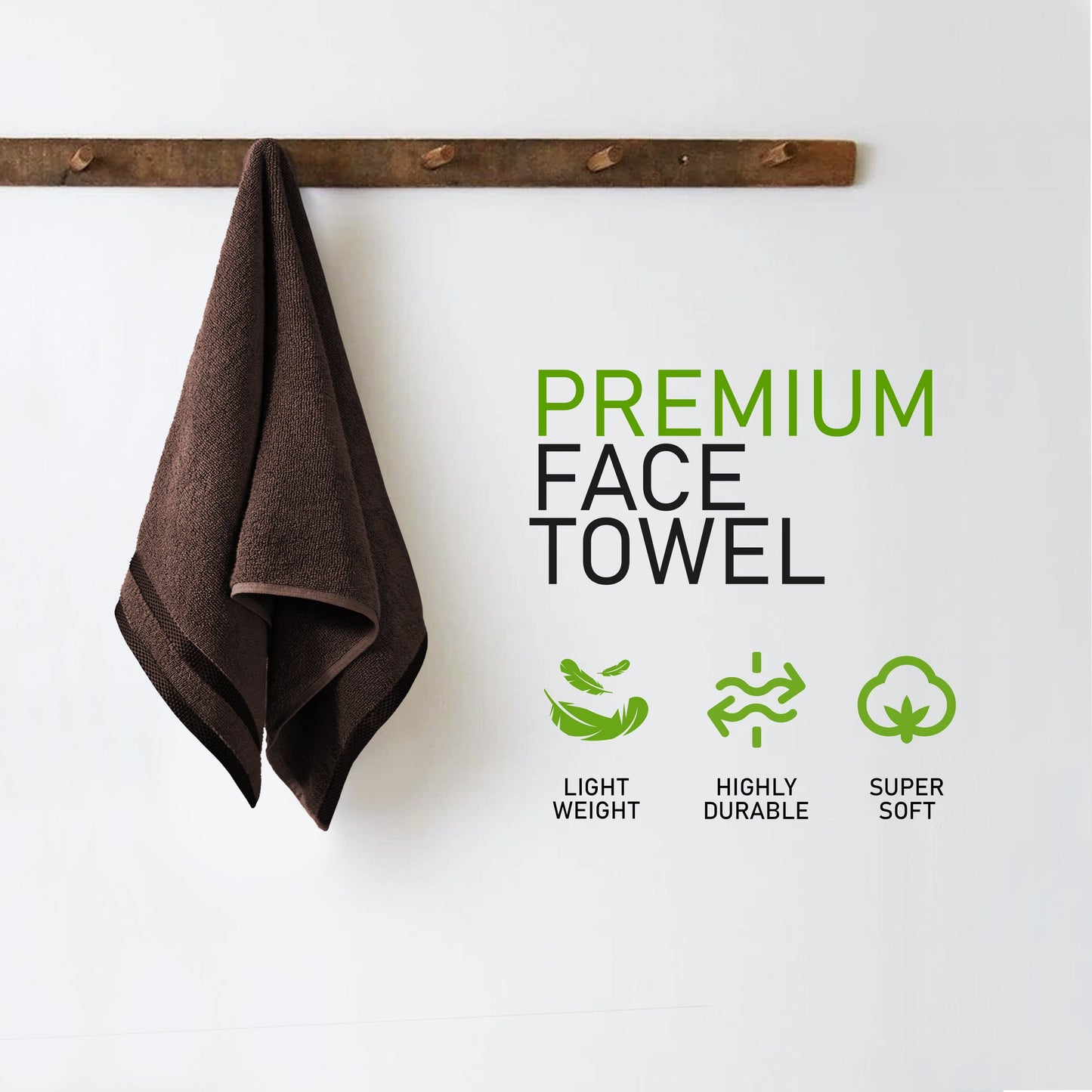 OLIVIA ROCCO Belmont Viscose Stripe Brown Towels 100% Cotton Hotel Quality Bath Towels