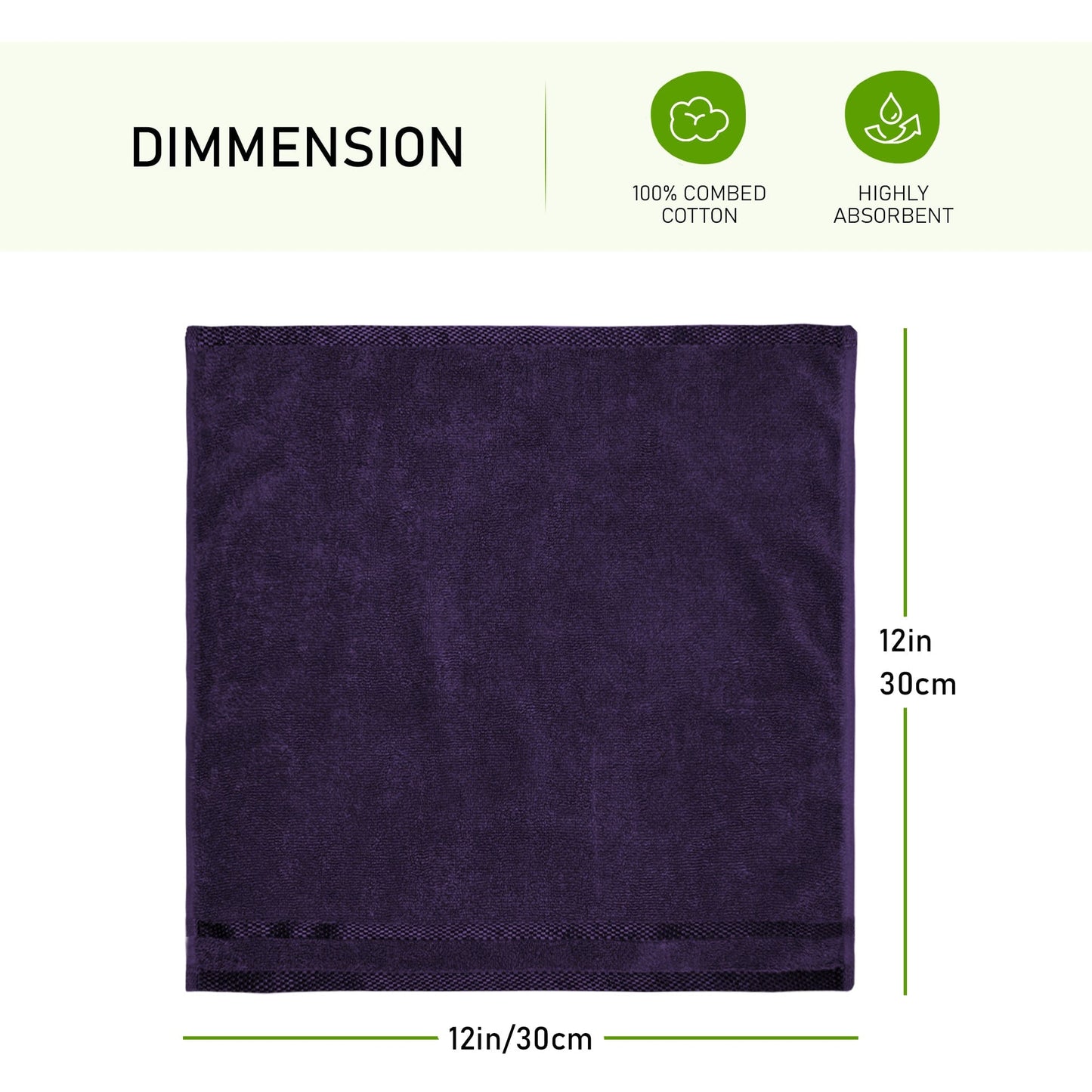 OLIVIA ROCCO Belmont Viscose Stripe Purple Towels 100% Cotton Hotel Quality Bath Towels