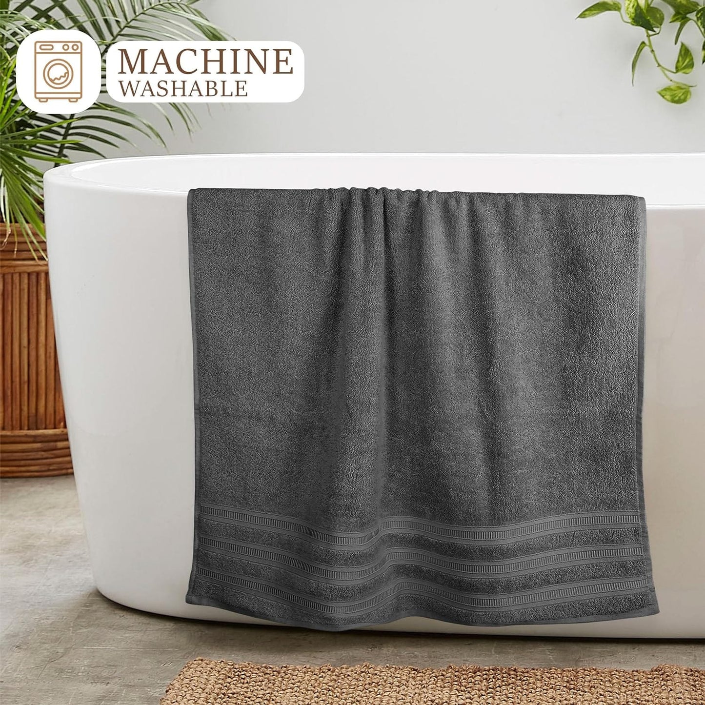 Ritz Viscose Stripe Super Soft Cotton Luxury Absorbent Towels, Jumbo Bath Sheet Packs & Towel Bale Sets Available by OLIVIA ROCCO