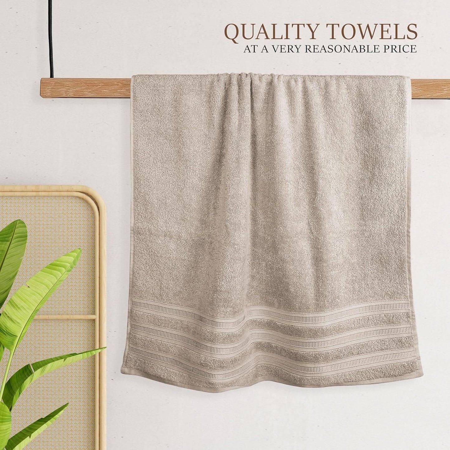 Ritz Viscose Stripe Super Soft Cotton Luxury Absorbent Towels, Jumbo Bath Sheet Packs & Towel Bale Sets Available by OLIVIA ROCCO
