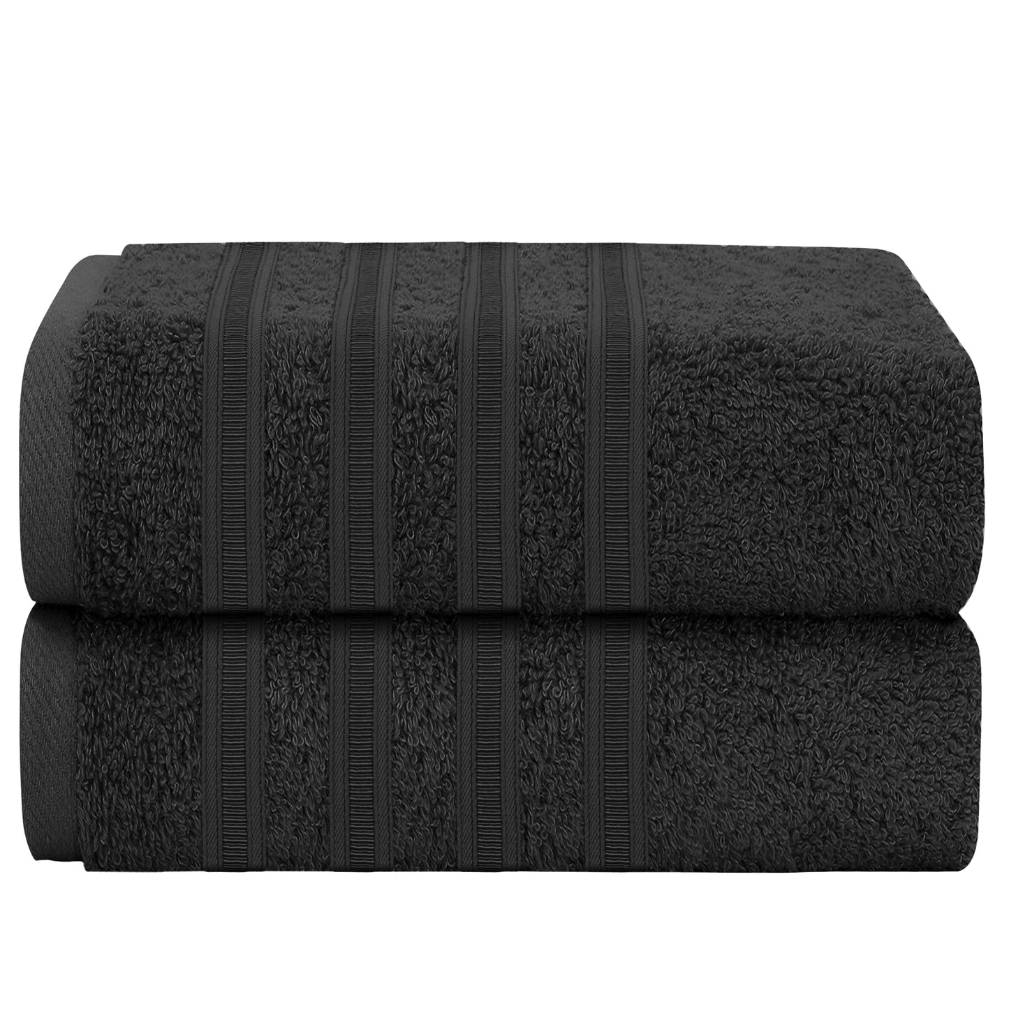 Ritz Viscose Stripe Super Soft Cotton Luxury Absorbent Towels, Jumbo Bath Sheet Packs & Towel Bale Sets Available by OLIVIA ROCCO