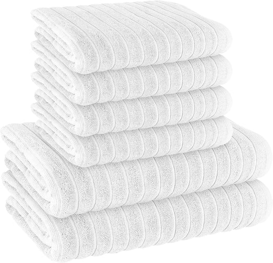 Hydro Cotton Ribbed Towels Highly Absorbent Luxurious Soft Lightweight Quick Dry, Jumbo Bath Sheet Packs & Towel Bale Sets Available by OLIVIA ROCCO