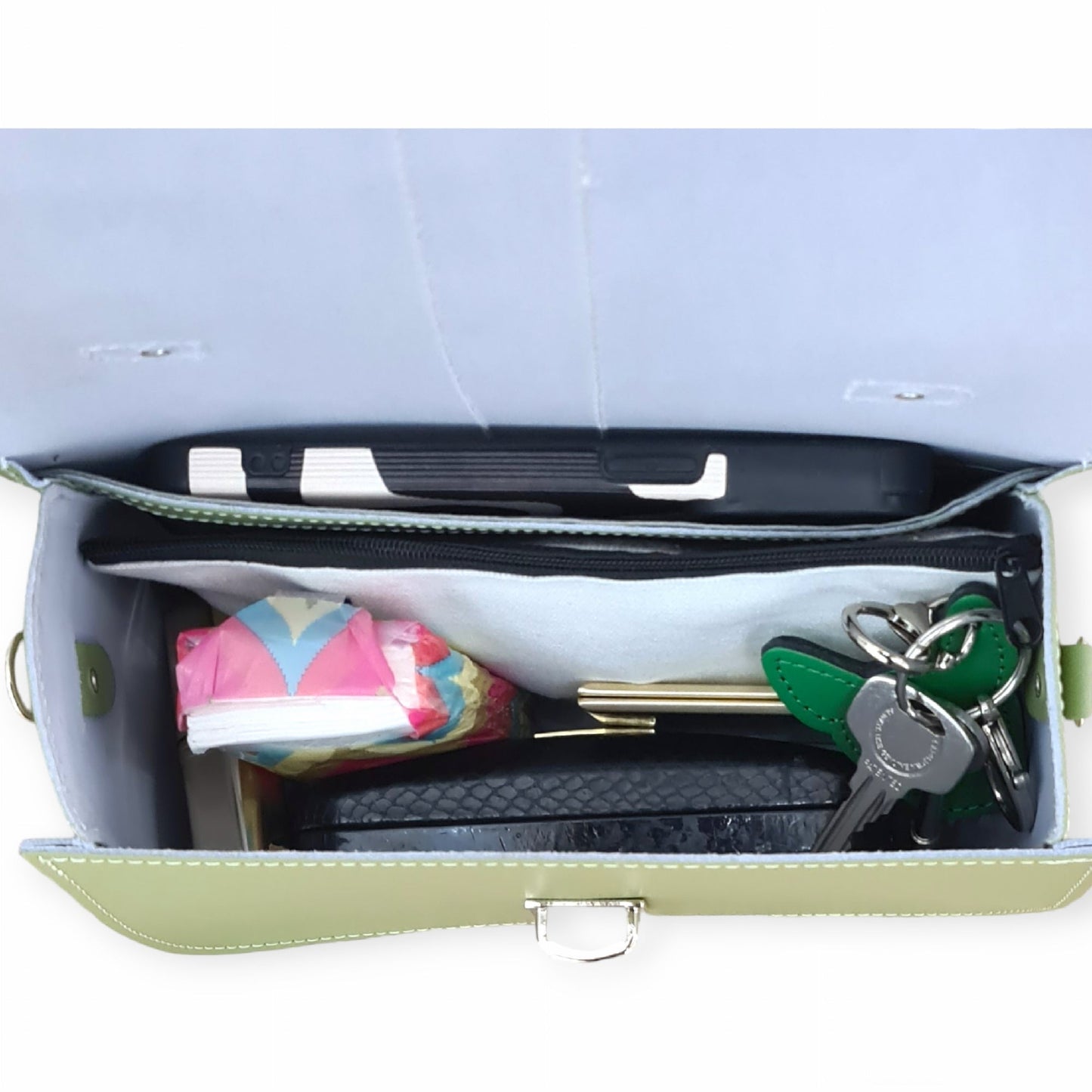 Olympia Handmade Leather Bag - Ghost Grey