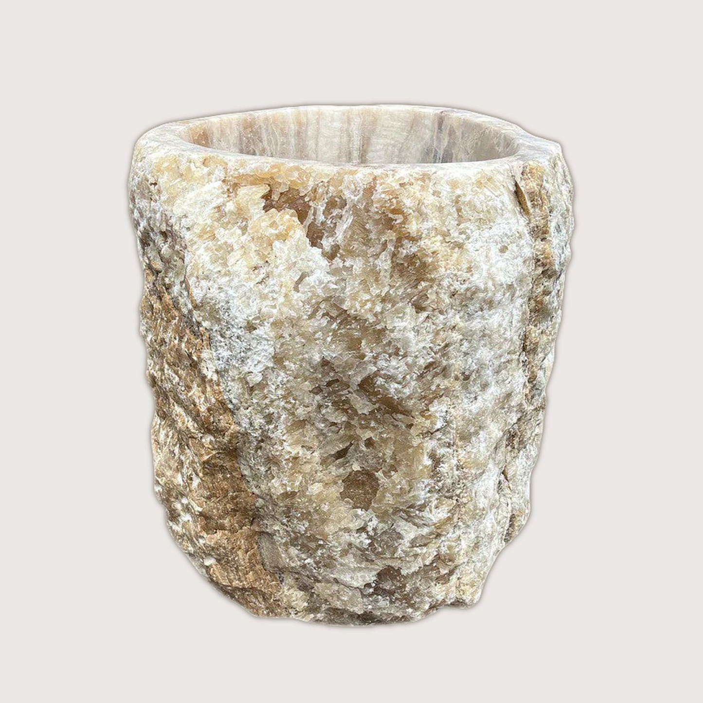 Raw Edge Onyx Planter Pot