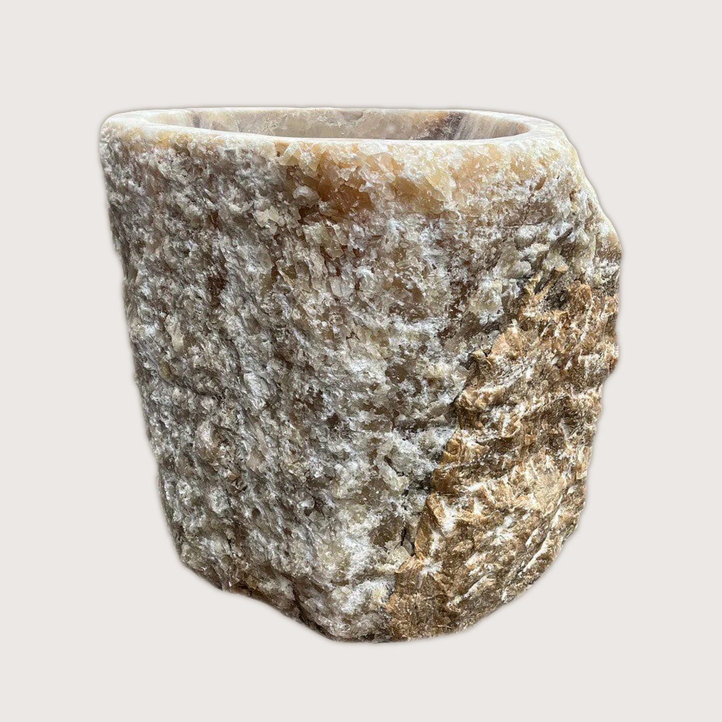 Raw Edge Onyx Planter Pot