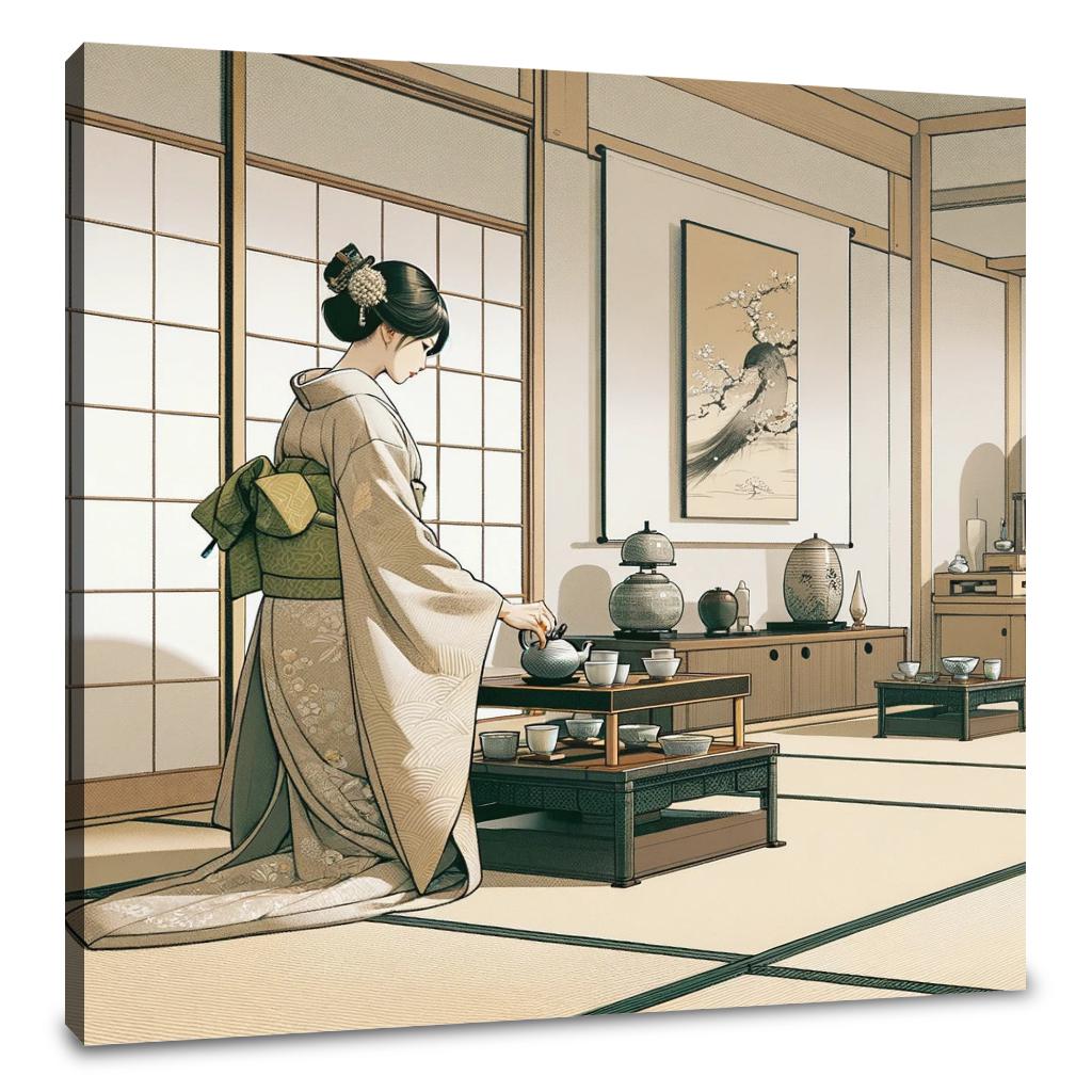 Tranquil Kimono Ceremony Canvas