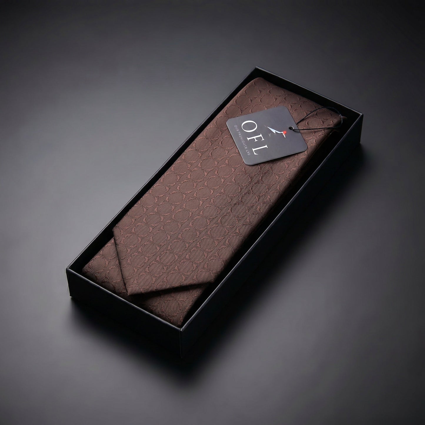 Red Brown Textured Tie