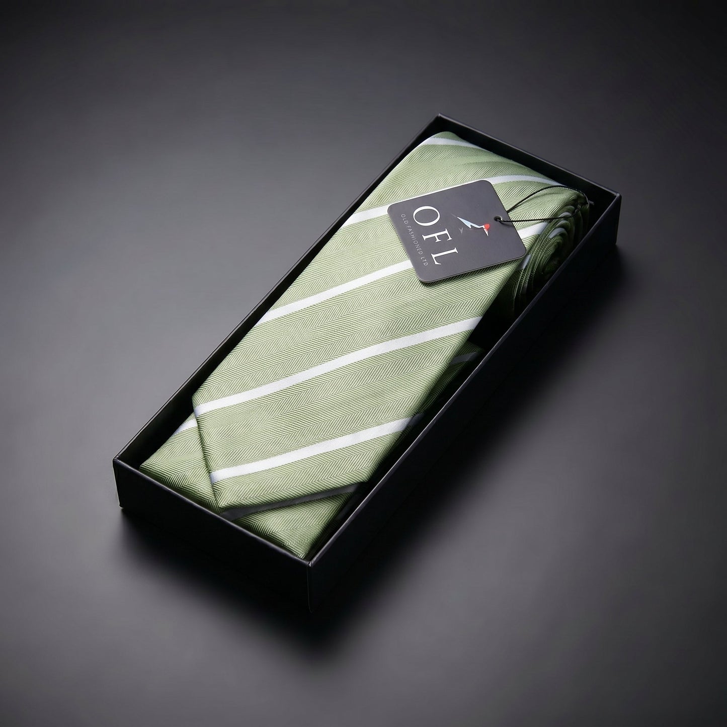 Matcha & White Stripe Tie - Hawksmoor Edit