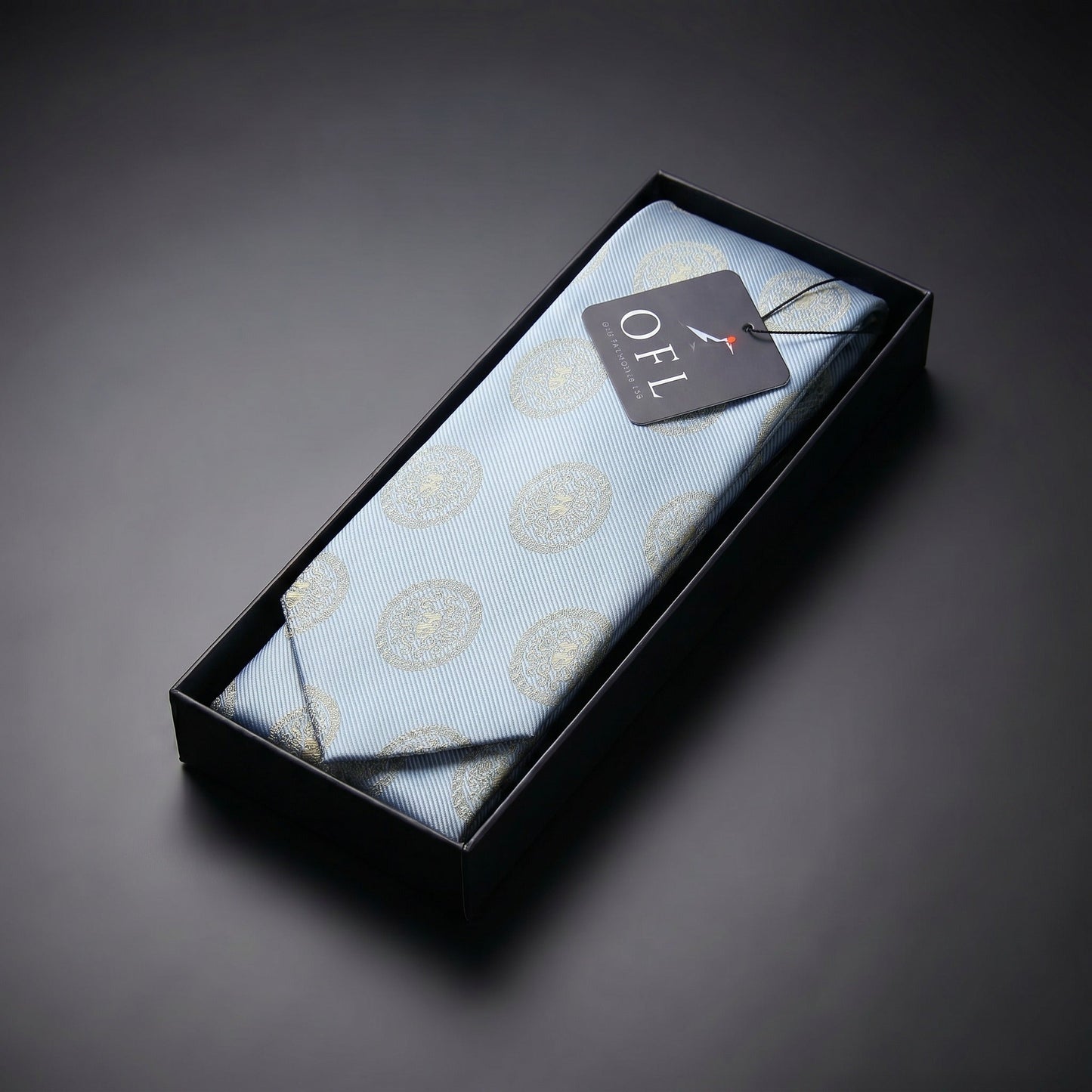 Medusa Tie Grey & Gold