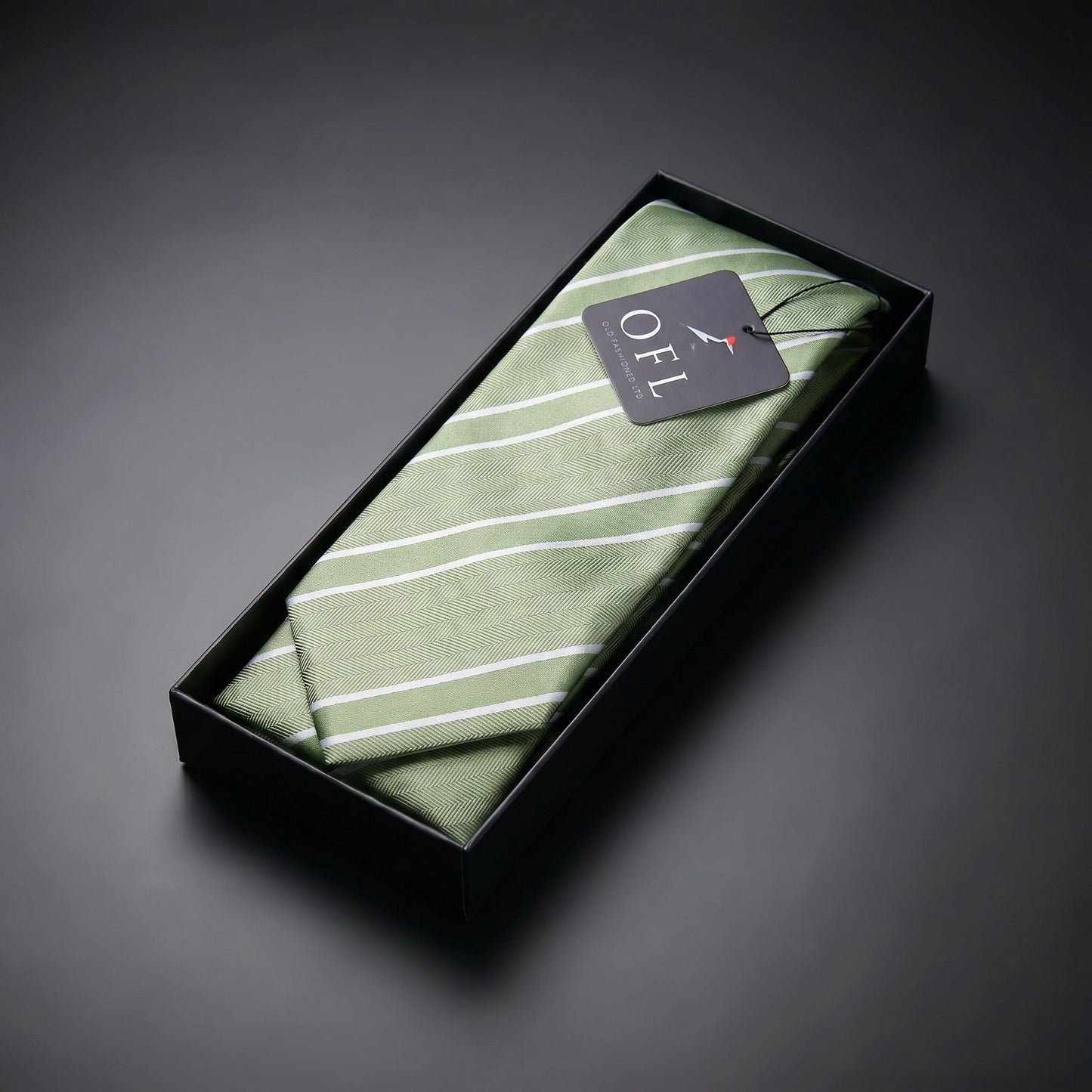 Matcha & White Stripe Tie - Charleston Edit