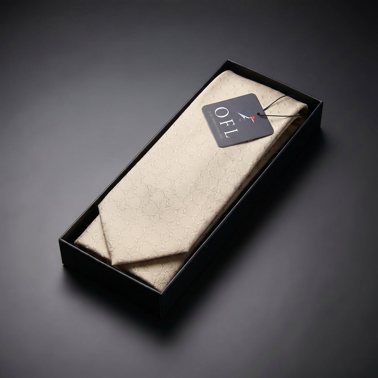 Beige Textured Tie