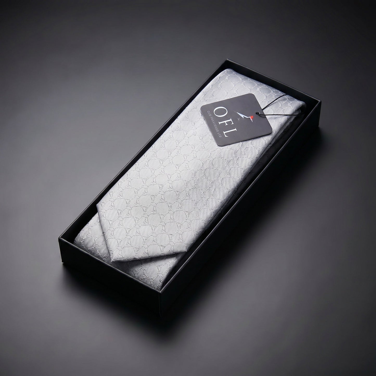 Grey Textured Tie