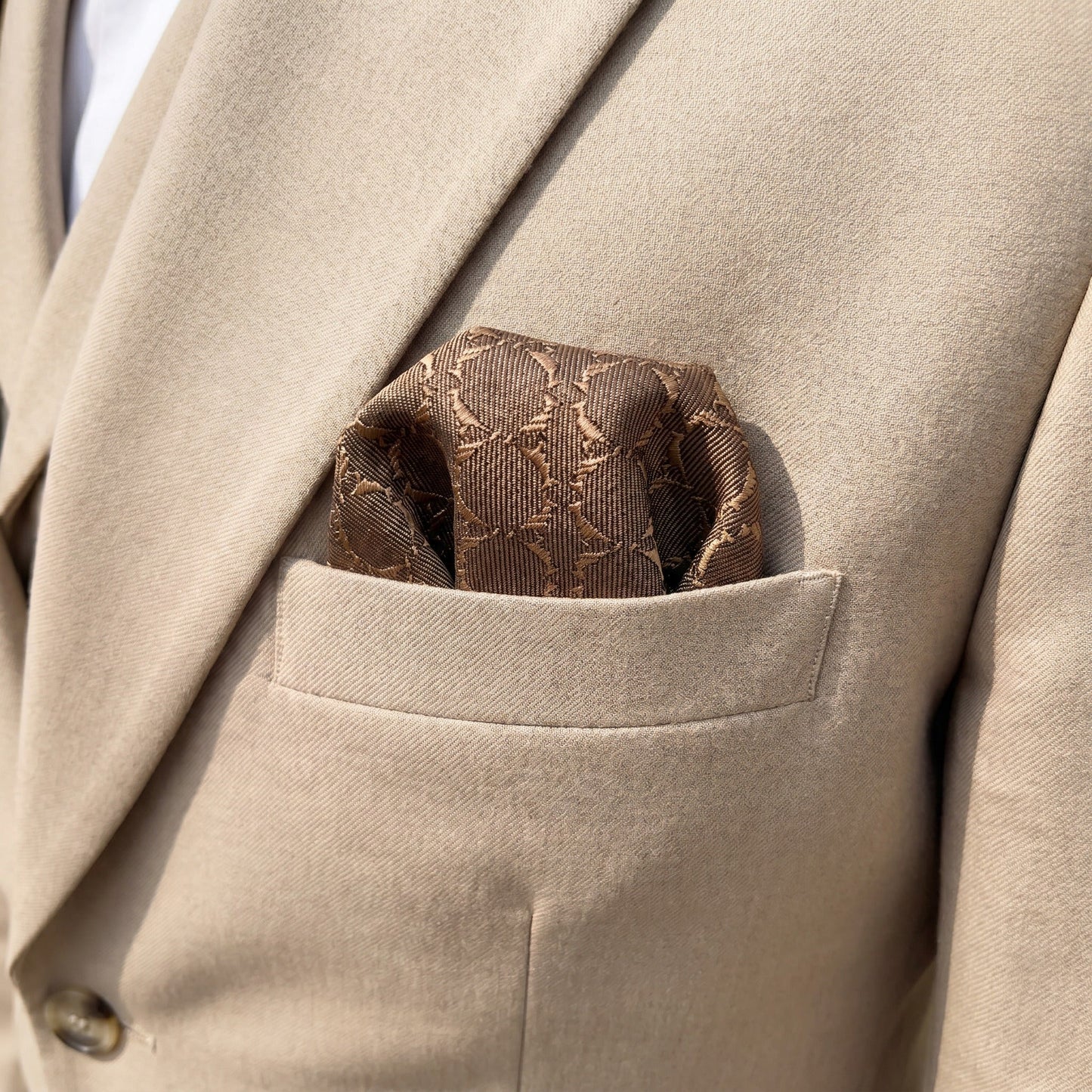 Coffee Textured Pocket Square